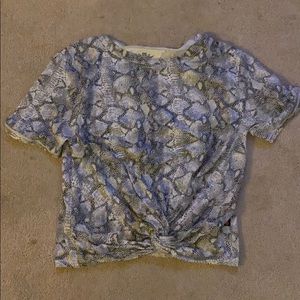 Girls T2 Love snakeskin knot front